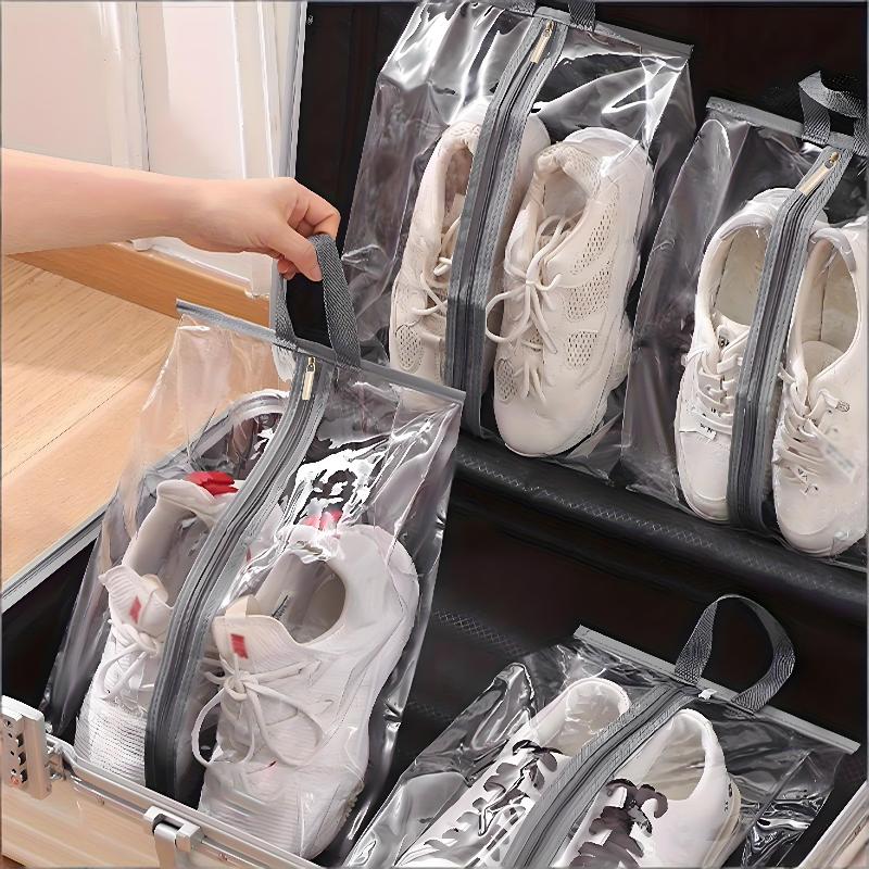 Waterproof Transparent Shoe Storage Bags 12PCS Travel Organizer for Boots Slippers and Sports Shoes in Hotel