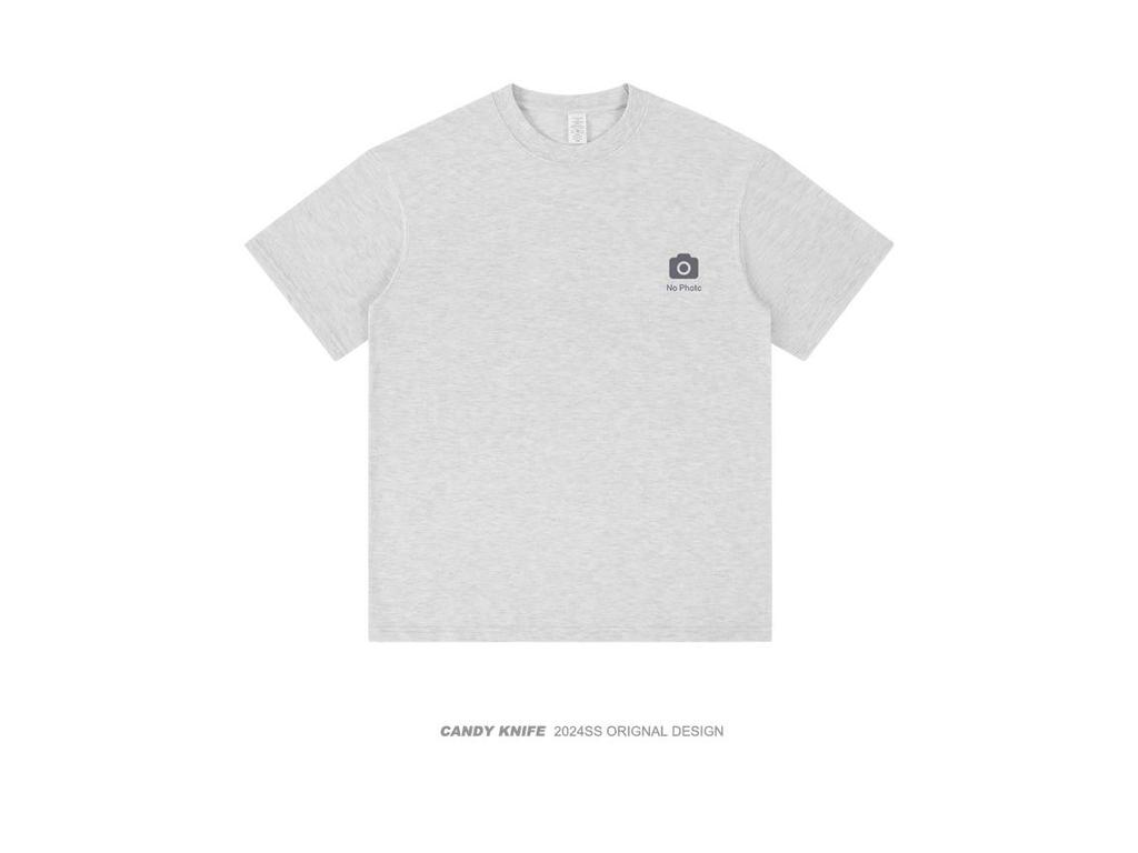 Original Design Print Pure Cotton Short-Sleeve T-Shirt - Versatile Round Neck Style