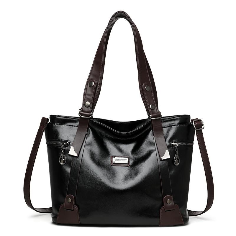 Elegante PU-Leder-Tragetasche für Damen – Schultertasche mit großem Fassungsvermögen, verstellbarem Riemen und Vintage-Design, perfekt für den täglichen Gebrauch