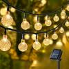 Solar Crystal Ball String Lights with 20–100 LEDs – Waterproof Outdoor Fairy Lights with 8 Modes for Garden Christmas Decoration