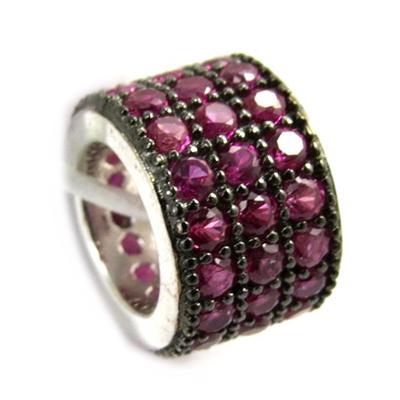 [M1117] - Pink 'Sissi' Silver Pendant