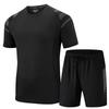 Men Women Breathable Ice Silk Short Sleeve Two Piece Set Casual Sportswear Lightweight Quick Dry