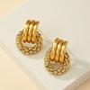 Women's French Vintage Irregular Oversized Hoop Earrings Luxury Statement Unique European Fashion Jewelry