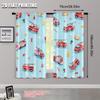 2pcs   Spring Summer Curtains Firetrucks Emergency Service Thematic Sheer Curtains Versatile Polyester Outdoor Decorations Ldeal