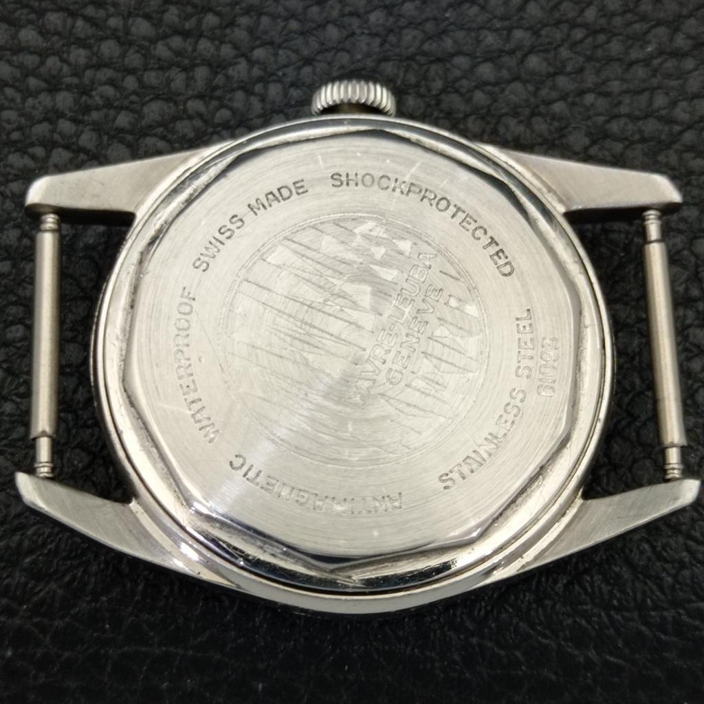 HAND-WINDING VINTAGE FAVRE LEUBA 101 SEA KING SWISS MENS PURPLE WATCH A702002-5 R208-a702002