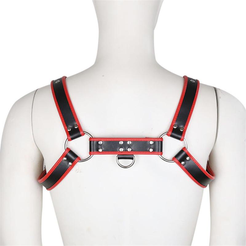 Adult Toys Sexy Male Chest Harness Bondage Slave Fetish Restraints Straps Belts Sex Products Club Costumes Props PU