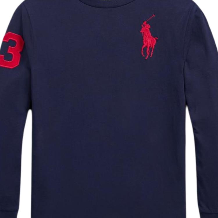Polo Ralph Lauren Cotton Knit T-Shirt With Large Pony Embroidery Kids Tops CWPOTSHY8020977-410