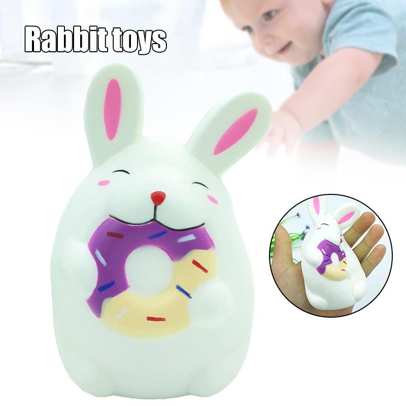 Cute Cartoon Squeeze Bunny Portable Decompression Toy Soft Simulation Doll Great Gifts For Children