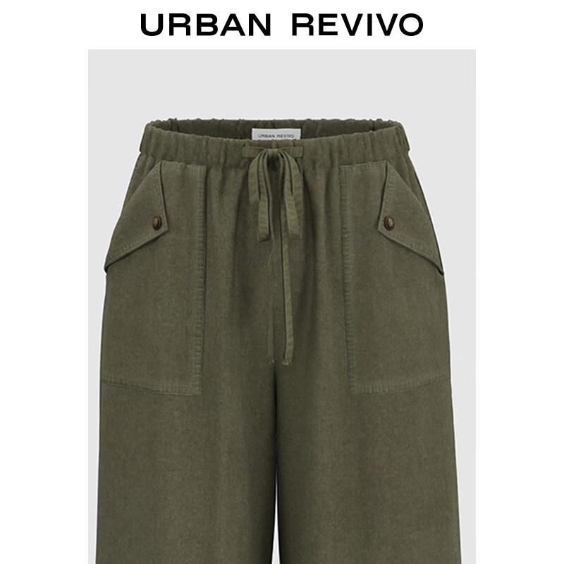 UR Women's Casual Workwear Drawstring Wide-leg Pants