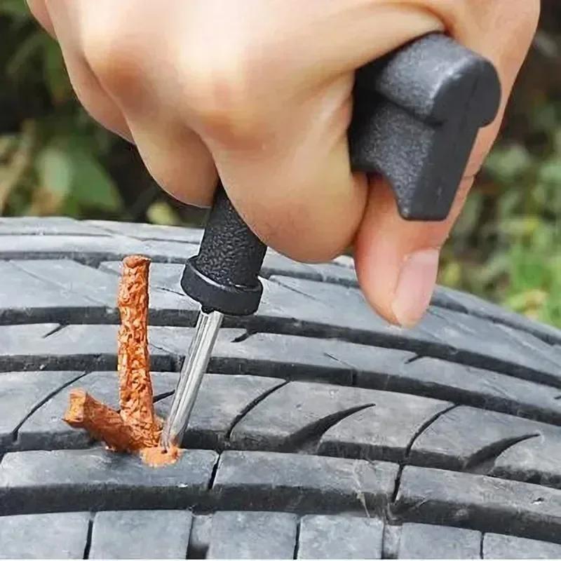 Car Tyre Tool Puncture Studding Plug Set Motorcycle Truck Vacuum Tire Repair Tool Kit with Rubber Strips Tubeless Repair Worldmu