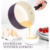 MICHELANGELO Nonstick Sauce Pan Set with Lid 1QT 2QT 3QT Ceramic Copper Saucepan Dishwasher Safe Cookware