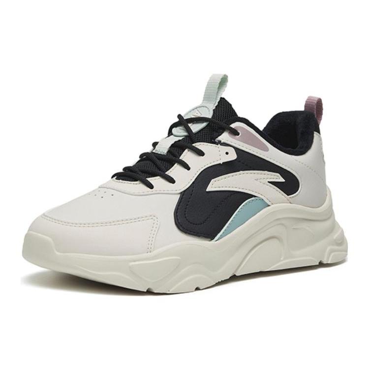 Anta Little Millennium 2.0 Leather Abrasion Resistant Thermal Low top Sports Casual Shoes Women's White Green 122248891-8