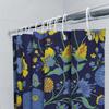 Blue Yellow Floral Shower Curtain Waterproof Bathroom Decor Shower Doors Curtains Home Decoration