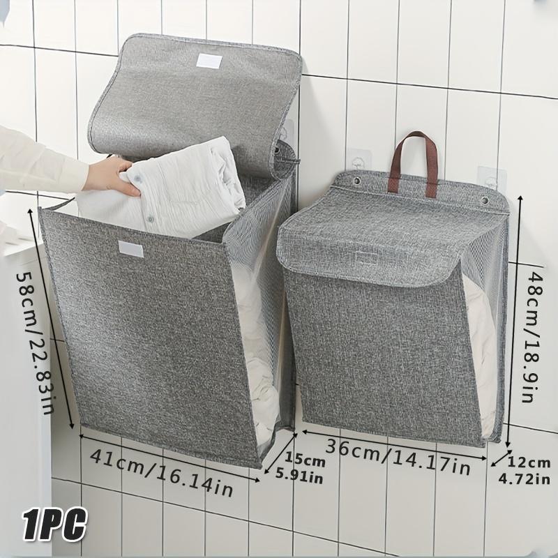 1pc New Wall Mounted Dirty Laundry Basket, Household Laundry Baskets, Clothes Storage Basket, Foldable Bathrooms