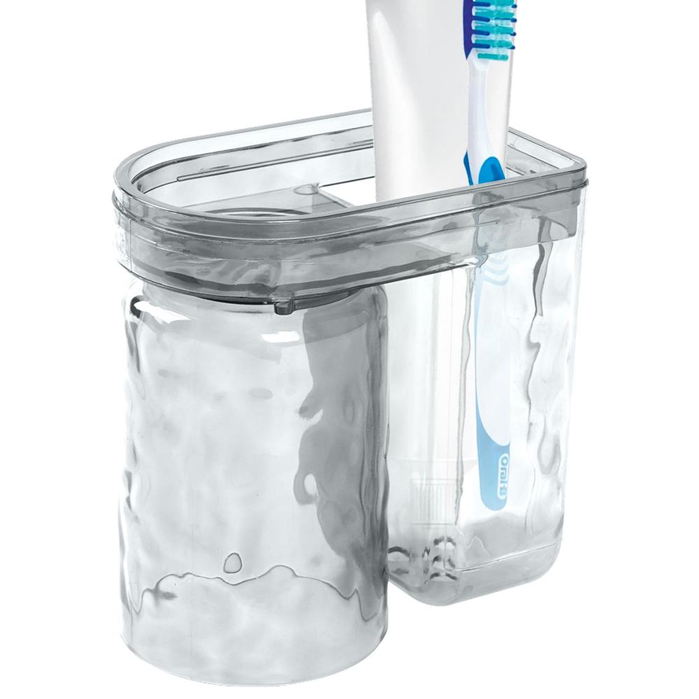 Zahnbürstenbecherhalter Badezimmer Zahnpastahalter Mundspülbecherhalter Badezimmerzubehör Staubfreier Zahnbürstenständer für Zuhause