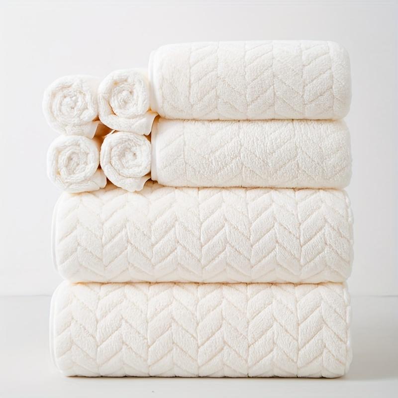

8pcs 300g Bath Towel Set, High Absorbency & Non-Shedding. Perfect for Bathroom & Spa. Great Holiday Gift! 8 pcs