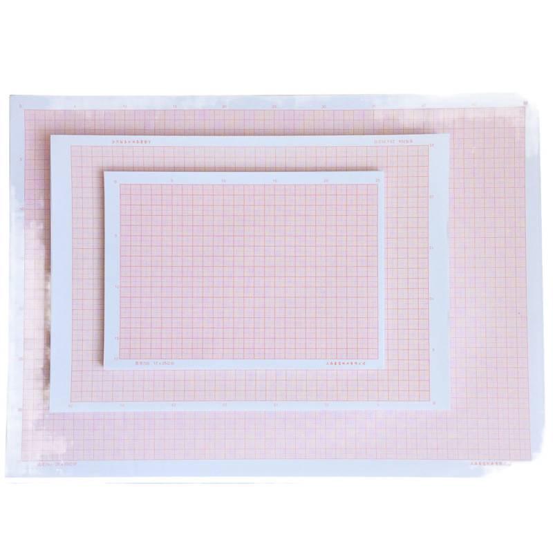 נייר שרטוט משבצות כתום A1 ו-A2 לשרטוטים אדריכליים וחישובים