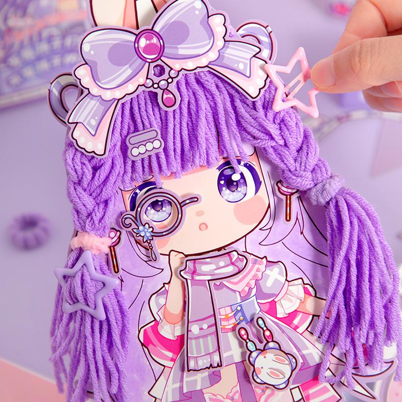 Xin Mo Mian Mian Hair Salon Handmade Sticker Pack: Children's Paper Cutting & No-Cut Quiet Book