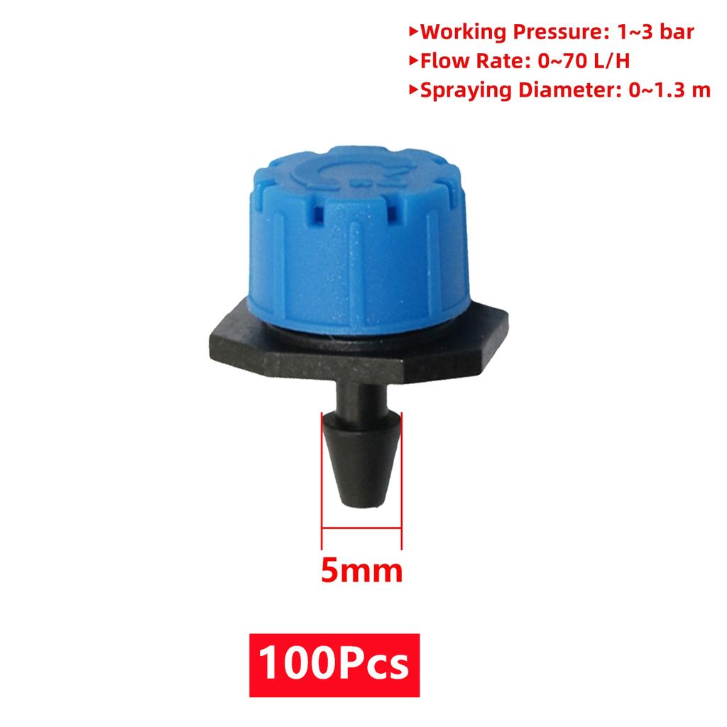 Adjustable 8-Holes Dripper 3/5mm 4/7mm Barbed Garden Drip Irrigation System Watering Emitter Potted Bonsai Plant Watering Device
