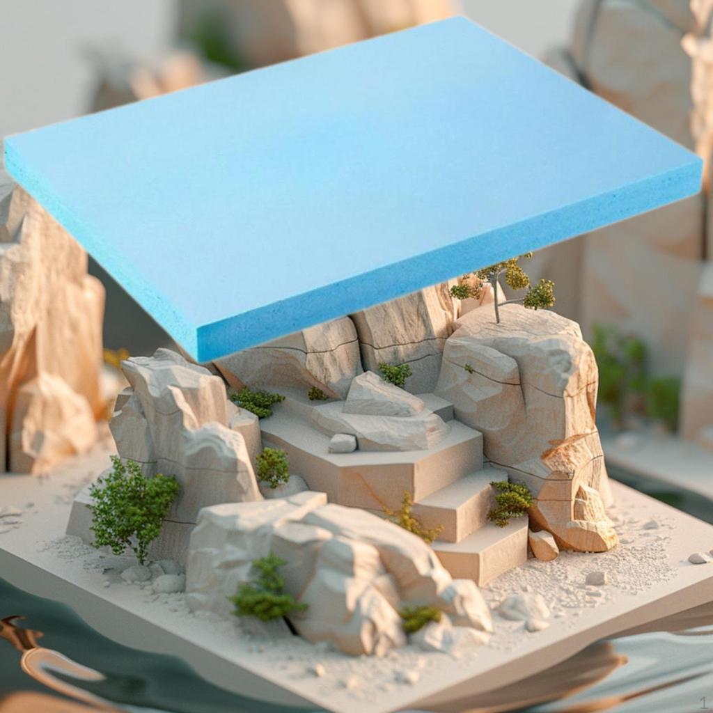 Craft Foam Block Board DIY Landscape Scenery Building Slab Diorama Base, for Arts Crafts