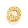 New Gold Letter Alphabet Shoes Charms Metal Button Rhinestone Crown Shoe Decorations Garden Shoes Accessories for Women Man 1PCS
