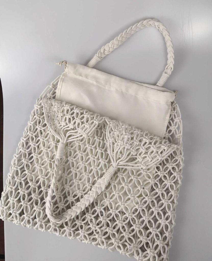 Women's Rattan Handmade Shoulder Storage Bag, Grass Woven Handmade Bag, Hollow, Large Capacity, Summer Beach Rest Storage Bag