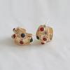 _dd82 E-Stic Point Glam Hoop Earrings