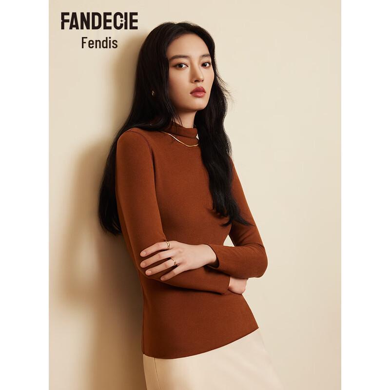 Fandecie Women s Half-Turtleneck Base Layer Top M