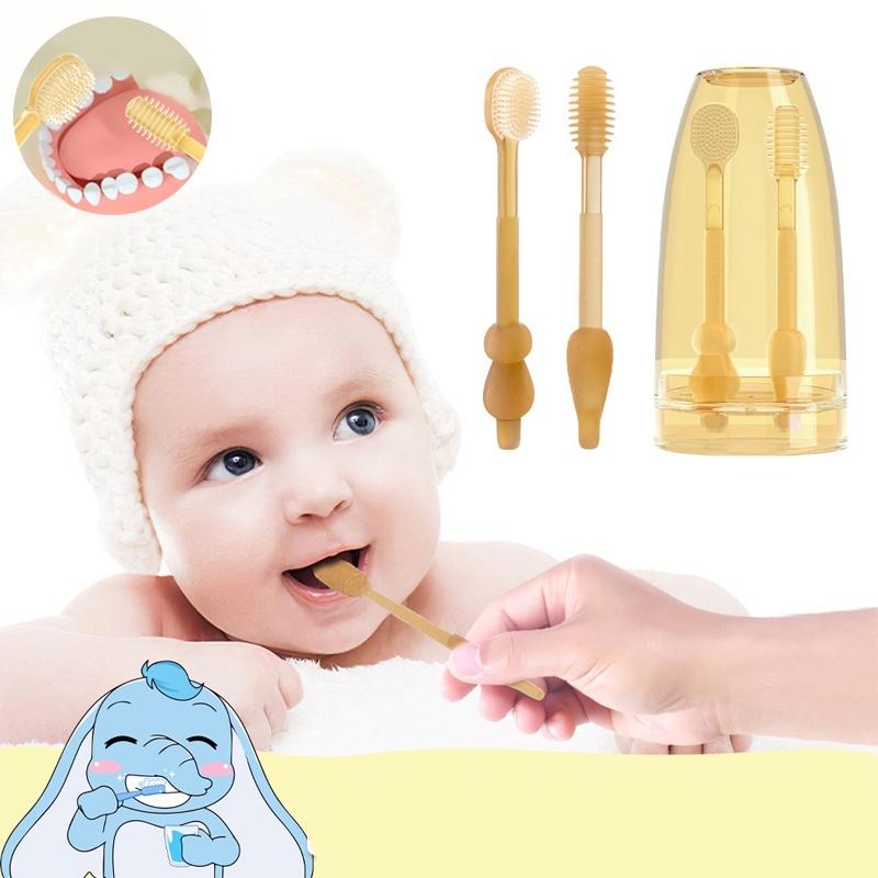

Дети Мягкая силиконовая тренировка Зубная щетка Baby Tooth Brush Tool Baby Kid Зубная щетка