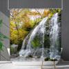 Bathroom Waterproof Curtain Digital Printing Landscape Waterfall Shower Curtain Free Punching Toilet Partition Curtain Shower Cloth