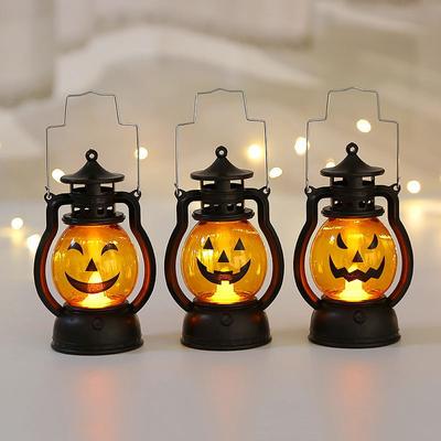 Halloween Decoration Lamp Portable Skull Jack-o-lantern Decoration Pony Lamp Festival Bar Party Decoration Atmosphere Props
