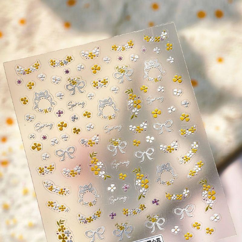 

Qiji Chunye Small Yellow Flower Three-Dimensional Relief Nail Sticker Waterproof Nail Sticker Decorative Jewelry 4062 4063 TS-4062 (stereo)