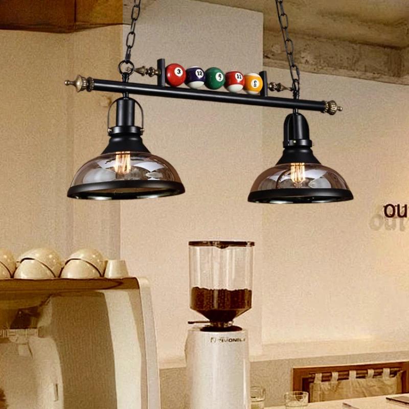 Nordic retro restaurant billiards pendant light bar coffee shop hotel personalized LED lights room decoration lighting fixtures