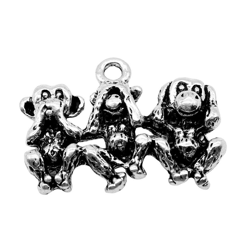 Bear Pendants Metal Animal Charms Panda For DIY Bracelet Necklace Earrings Accessories