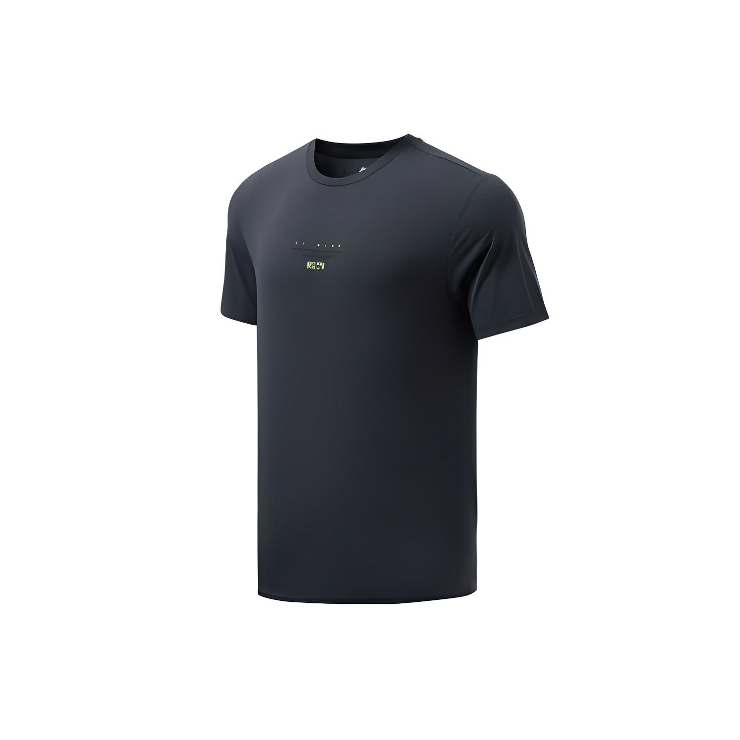 

Li-Ning Тренировочная футболка из быстросохнущего шелка Ice Silk с круглым вырезом и коротким рукавом, мужские топы, темно-синяя ATSR039-2 XL