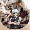 Tokyo Ghoul Okrągły Dywanik Dywan do Salonu Sypialni Sofy Pokoju Zabaw Dekoracja Antypoślizgowa Mata Podłogowa