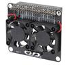 GPIO Expansion Board Fit for RasPi 4B 3B+ 3B 3A+ Dual Cooling Fans GPIO Expansion Board Module