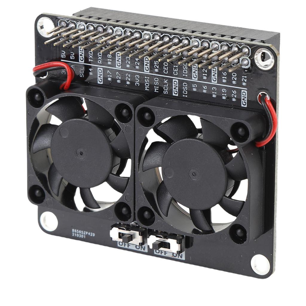 GPIO Expansion Board Fit for RasPi 4B 3B+ 3B 3A+ Dual Cooling Fans GPIO Expansion Board Module