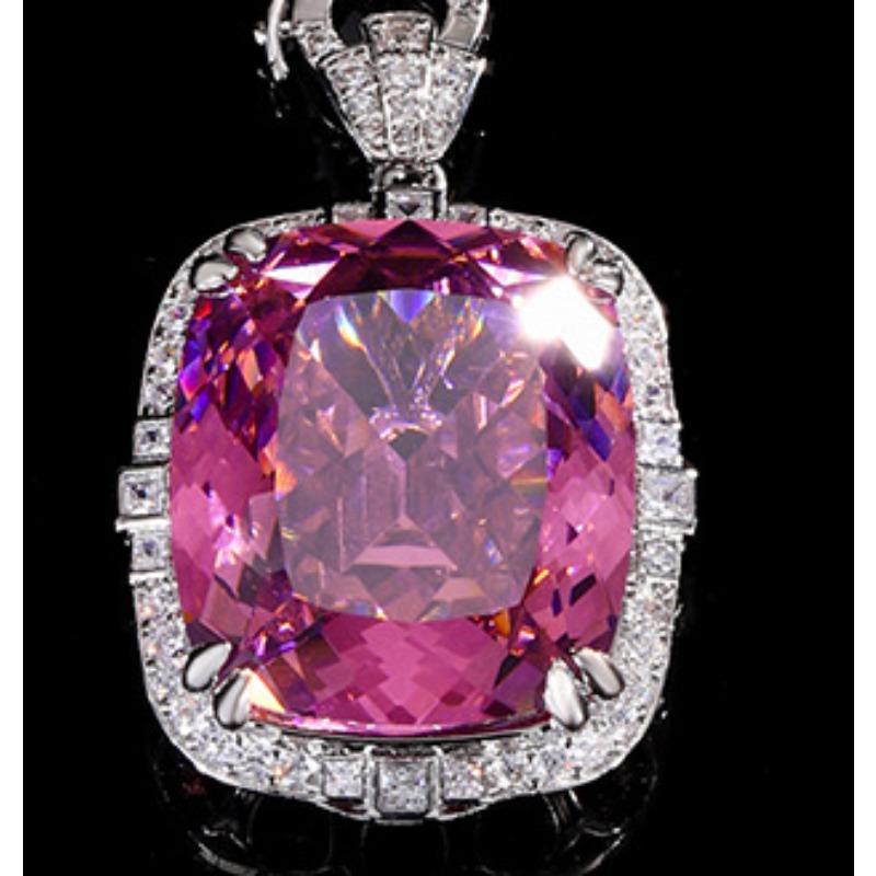 Jewelry Copper Bottom Gold-Plated Simulation White-Plated Blue Temperament Large Pendant Set 20 * 23