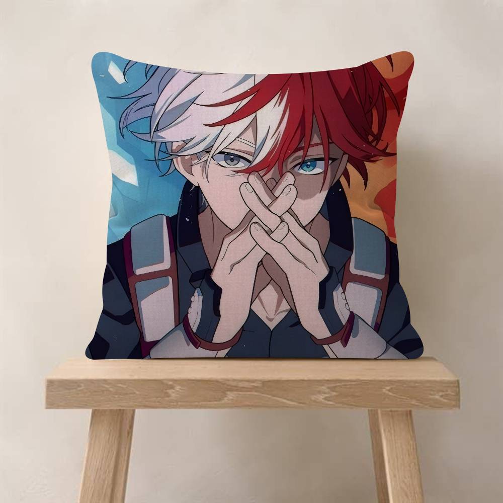 Anime MMy HHero Academia Shoto Todoroki  Cushion Cover Car Throw Pillow Case For Sofa Car Christmas Gift