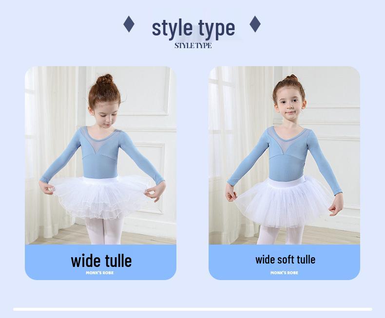 Dívčí tylová taneční sukně - Krátká, nadýchaná, možnosti v růžové a bílé barvě, letní cvičební oděv