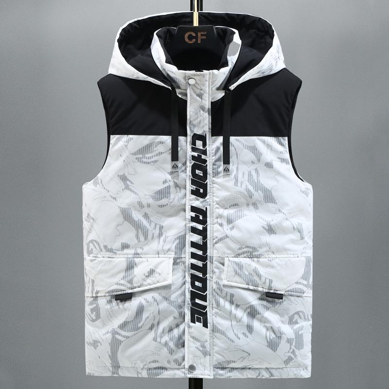 

Батал S-8XL Зимние безрукавки парки Мужская верхняя одежда Мода Мужской теплый жилет с капюшоном 5XL