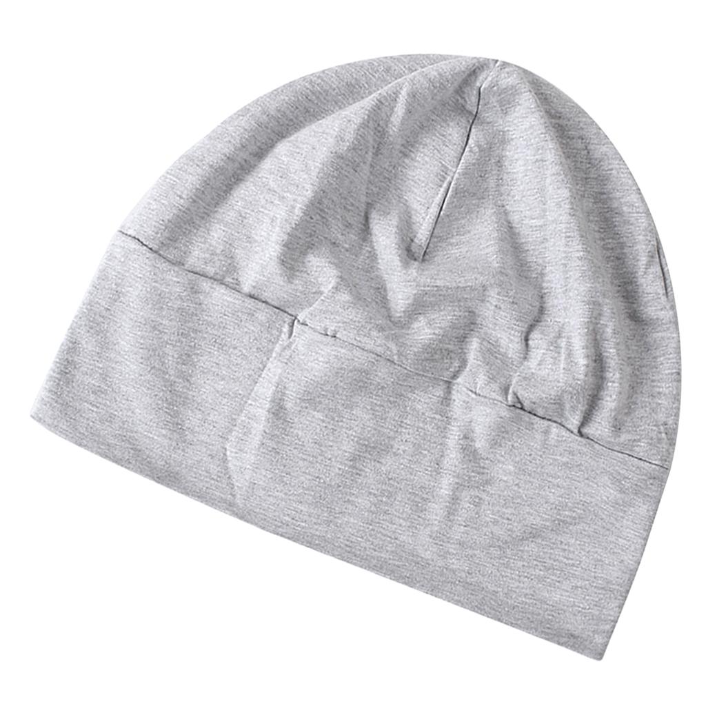 

Mens Womens Soild Cotton Hats Sleep Caps Headwear