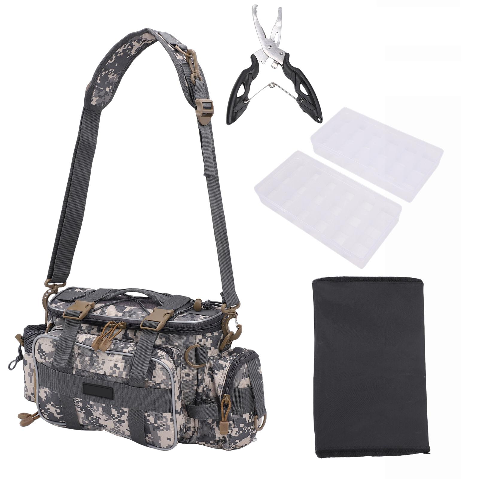 

Fishing Shoulder Bag 2 Packs Tackle Storage Box with Rainproof Durable Design Adjustable Straps for Lures Hooks Weights Fishing