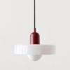 Danish Mid-Century Cream Green Retro Glass Chandelier for Restaurants & Bars