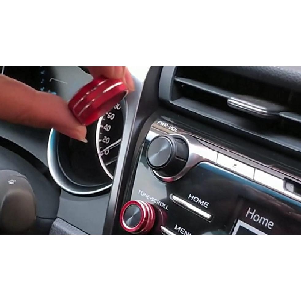 5pcs Red AC Climate Control, Volume, Switch Knob Rings For 2018-20 Toyota Camry