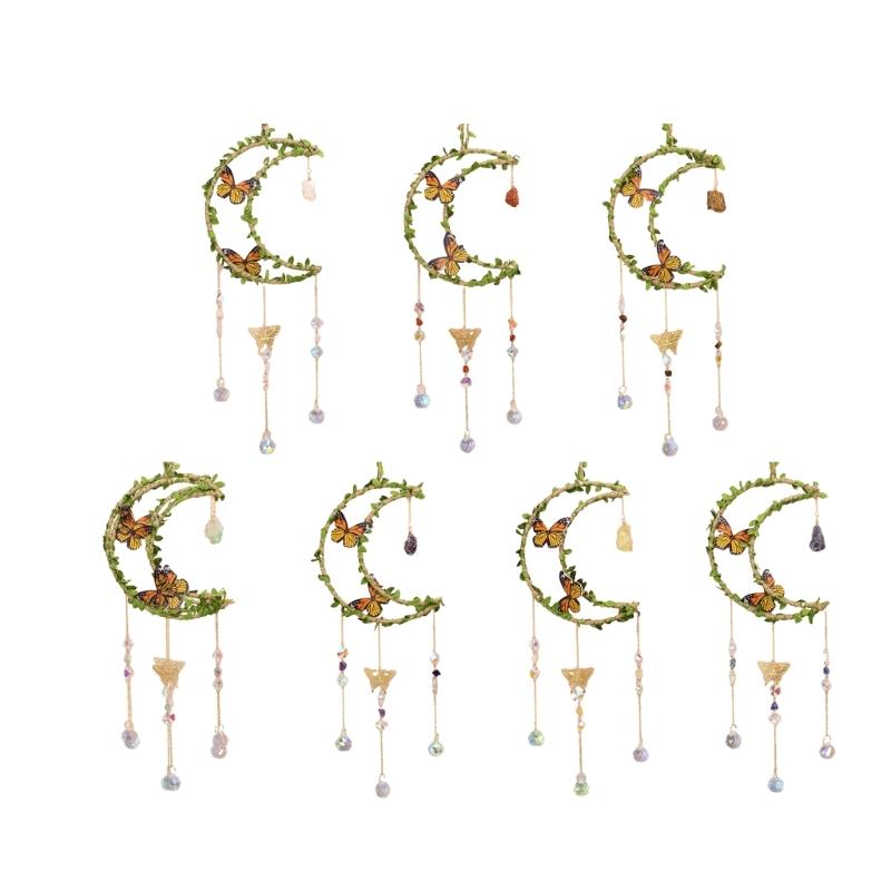 Schmetterlinge Dekorative Windspiele Ornament Sonnenfänger Kristall Wandbehang Fensterdekorationen für Schlafzimmer Wohnheim Dekor