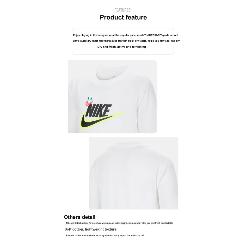 Nike Rychleschnoucí tričko s krátkým rukávem na trénink Dětská trička Bílá HF6295100