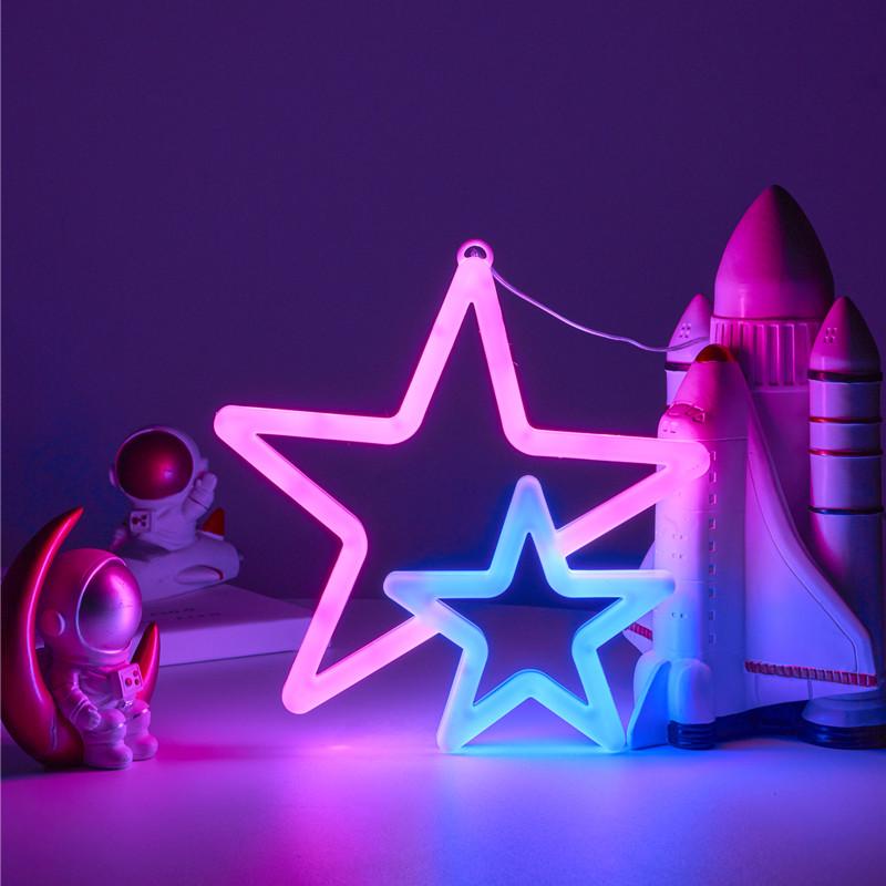 Double-Sided LED Neon Light for Romantic Room Decor