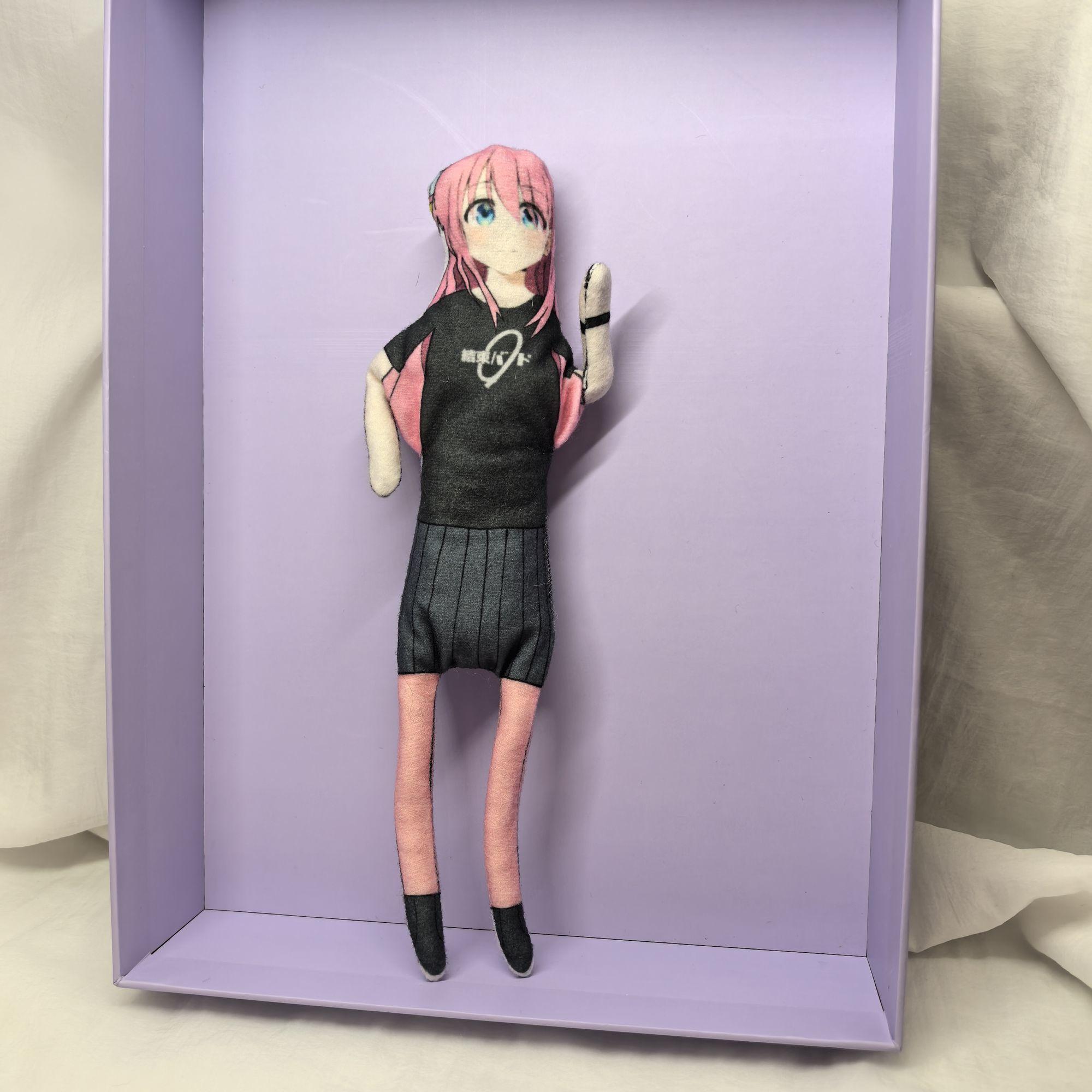 Anime Bocchi The Rock! Hitori Gotoh Knuffelpop Handgemaakt Draadframe Abstract Buigbare Figuur Kamerdecoratie 26cm